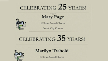Celebrating Years in Sweet Adelines